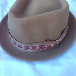 Felt hat brown ribbon