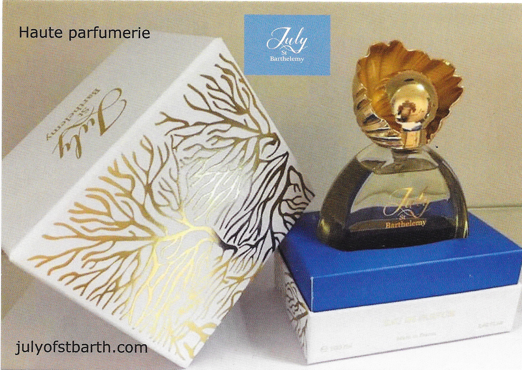 July St Barthelemy Haute parfumerie France perfumed card